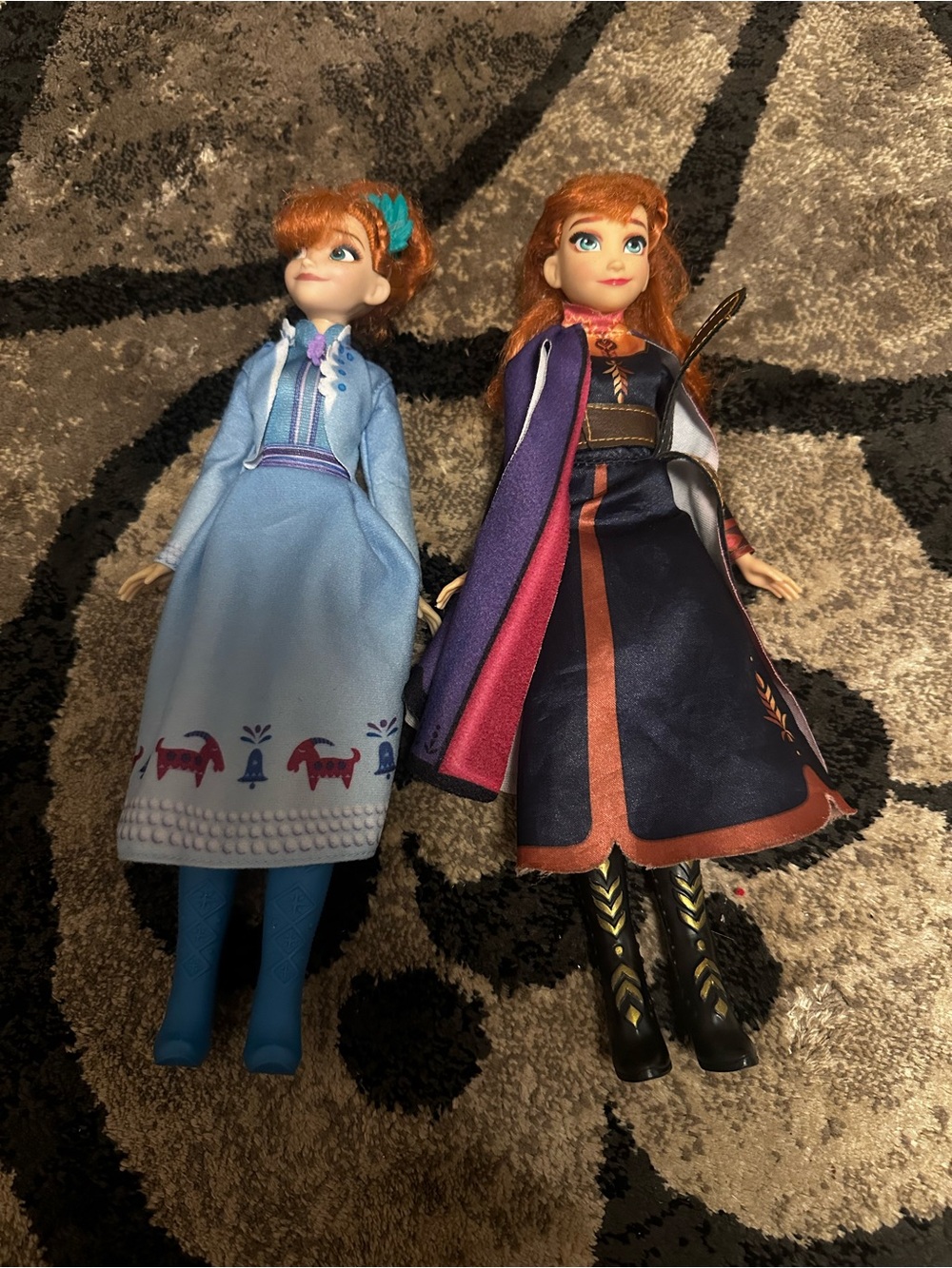 Anna Character Dolls Set - Blue & Navy Dresses